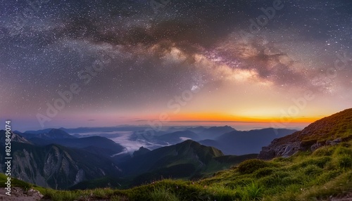 earth and sun  sunrise over the earth  sunrise over the mountains  Landscape with Milky way galaxy. Sunrise and Earth view from space 