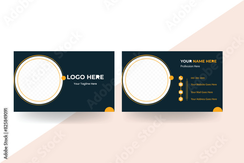 Business Template, Simple Blue Business Card Set, creative modern name card and business card, Set of modern business card print templates, Business Card 