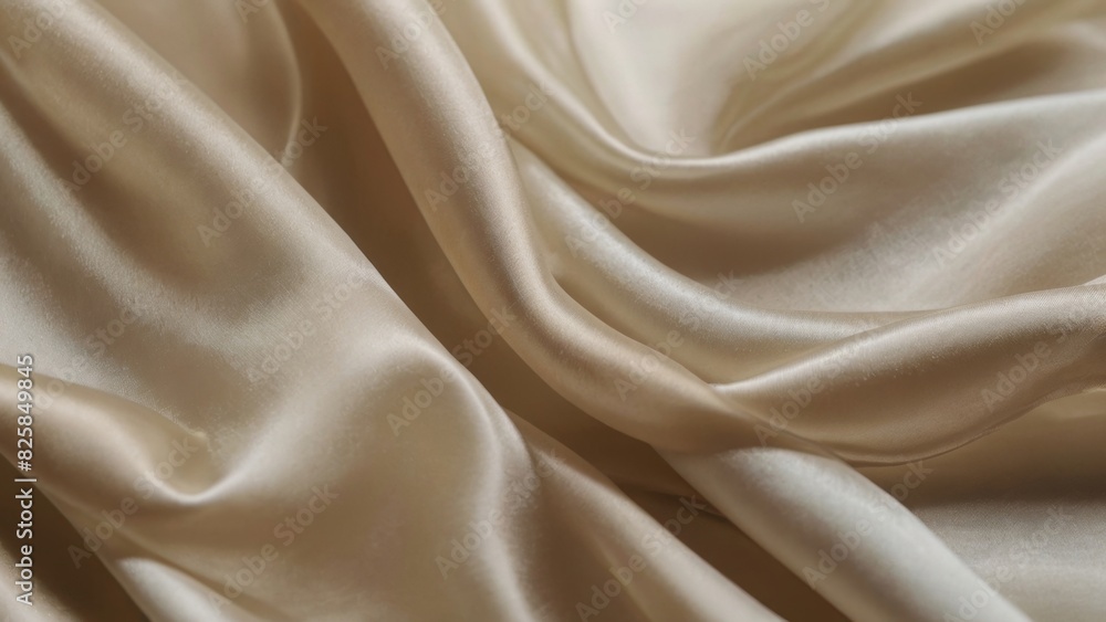 Obraz premium Бежевая шелковая ткань