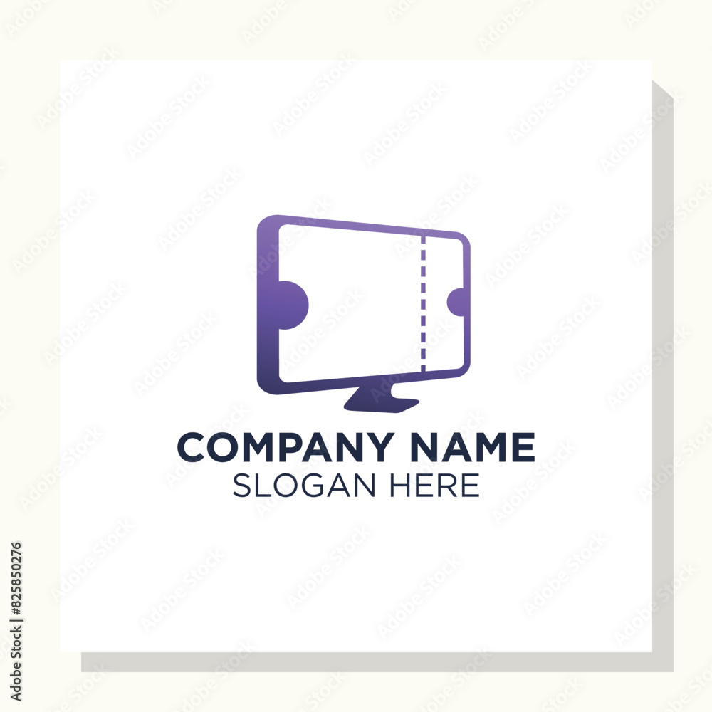 ticket logo design concept, business logo design vector ticket logo design concept, business logo design vector