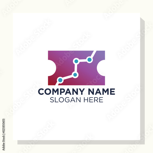 ticket logo design concept  business logo design vector