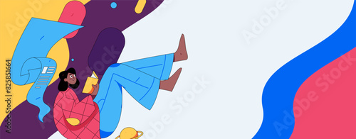 Education and learning people flat vector concept hand drawn illustration
