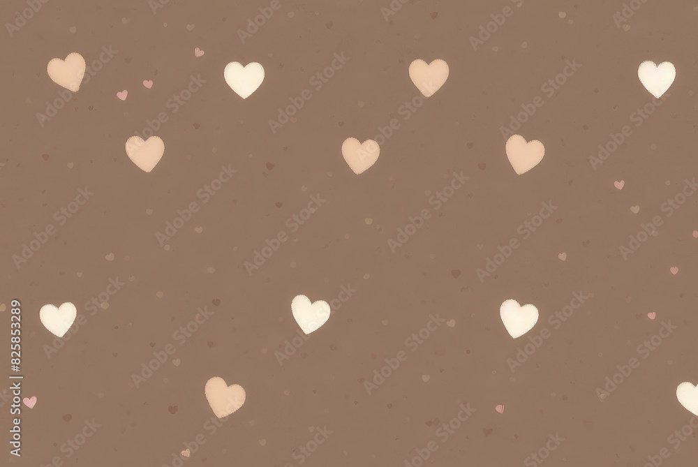 Obraz premium craft Valentine's Day card, beige with copy space, banner with free space. Generative AI