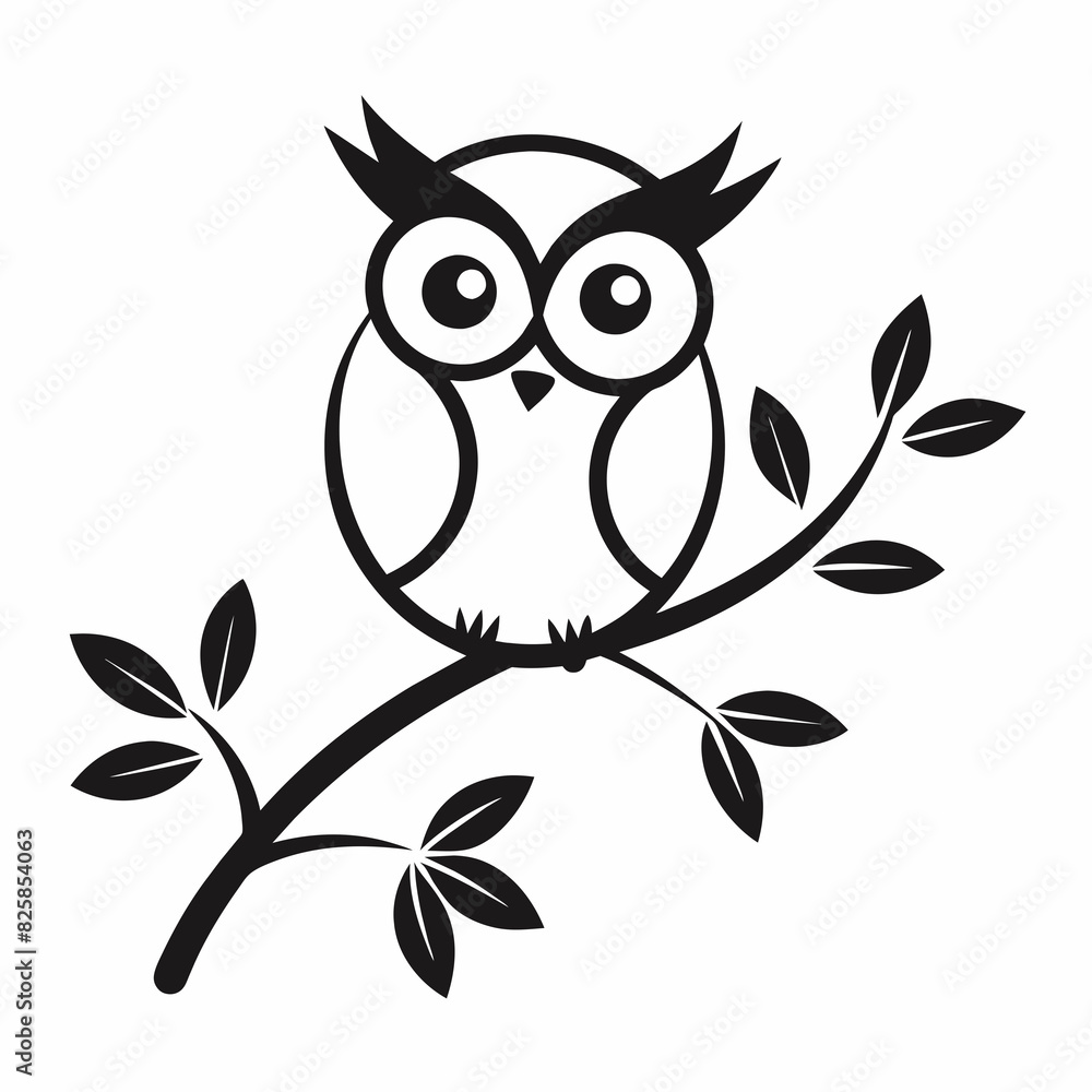 Fototapeta premium owl sitting on a branch