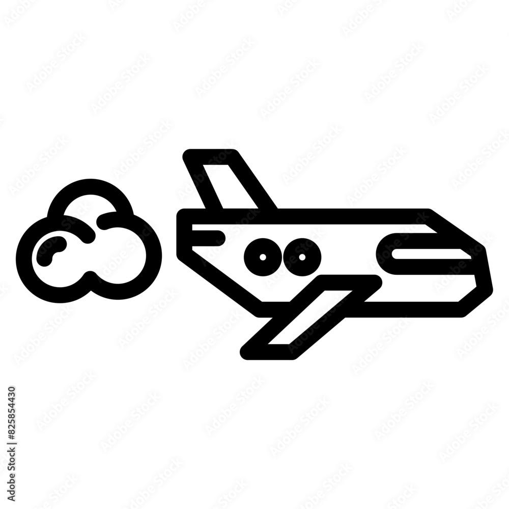 Obraz premium plane icon on white background