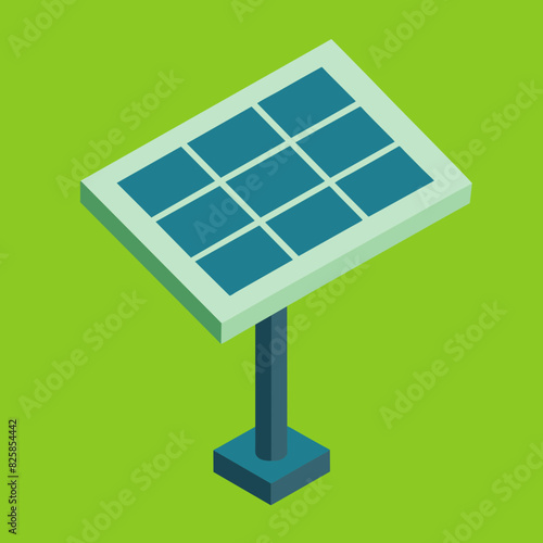 Solar panel vector art illustration