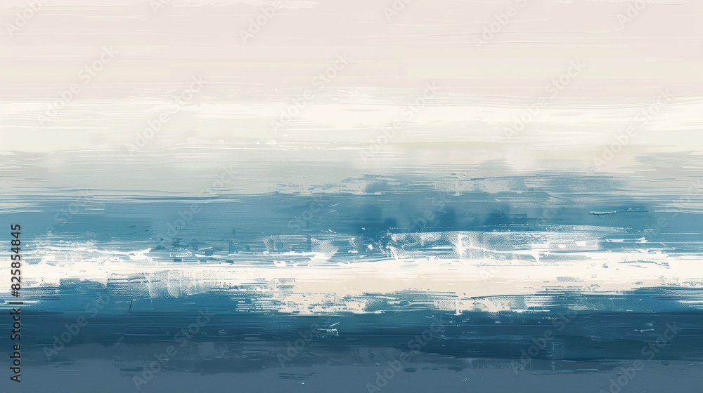 Serene abstract seascape in cool blue tones with textured brushstrokes Serene abstract seascape in cool blue tones with textured brushstrokes
