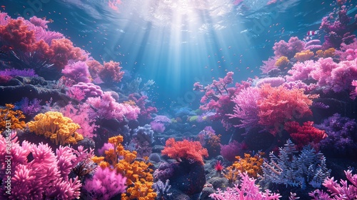 Colorful coral-like structure with realistic and detailed.