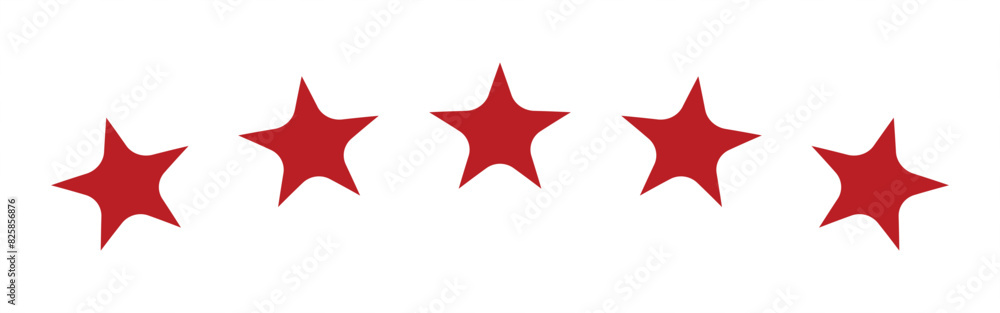Five star rating vector icon Five star rating vector icon