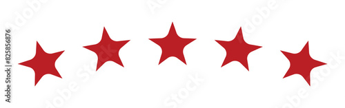 Five star rating vector icon