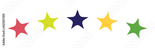 Five star rating vector icon