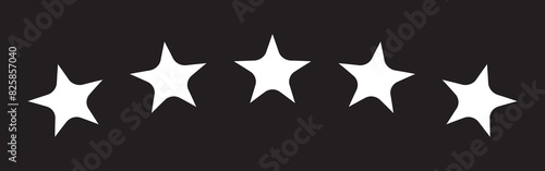 Five star rating vector icon