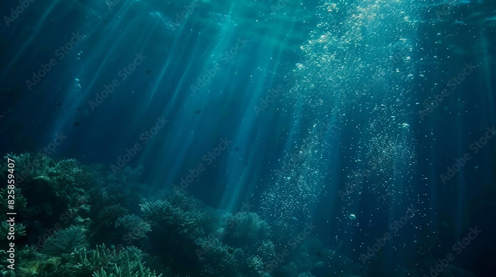 The water around the coral reef turns hazy as millions of tiny eggs and fill the ocean.