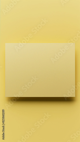 Elegant mockup design template featuring a Yellow gold blank notebook or sheet paper card for presentations design