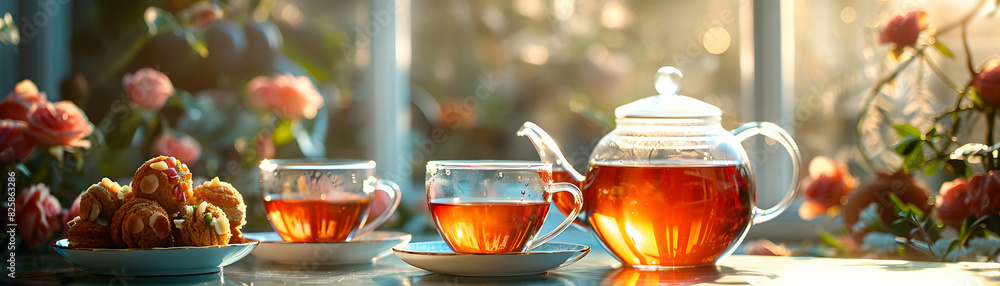 Family Tea Party Elegance: High Resolution Image of Joyful Gathering with Glossy Backdrop, Tea, and Treats Photorealistic Concept Family Tea Party Elegance: High Resolution Image of Joyful Gathering with Glossy Backdrop, Tea, and Treats Photorealistic Concept
