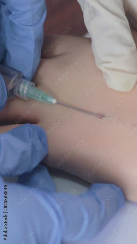 Enfermera tomando  muestras de sangre  de la mano de una persona. Enfermera inyectando en la mano de un paciente. Nurse taking blood samples from a person's hand. Nurse injecting into a patient's hand