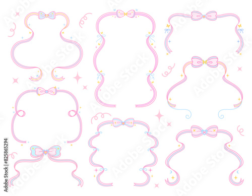 Aesthetic Coquette Ribbon Frame