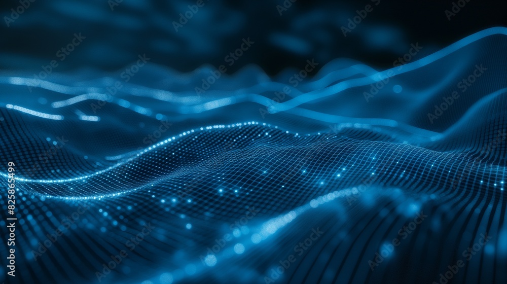A futuristic blue grid pattern, conveying a sense of technological advancement and business background Generative AI A futuristic blue grid pattern, conveying a sense of technological advancement and business background Generative AI