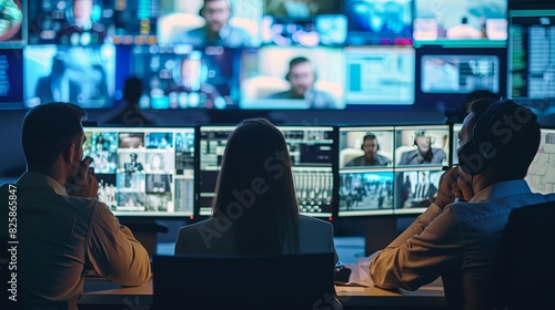 A communication team updating the public and media on the situation of city and social problem - Online update