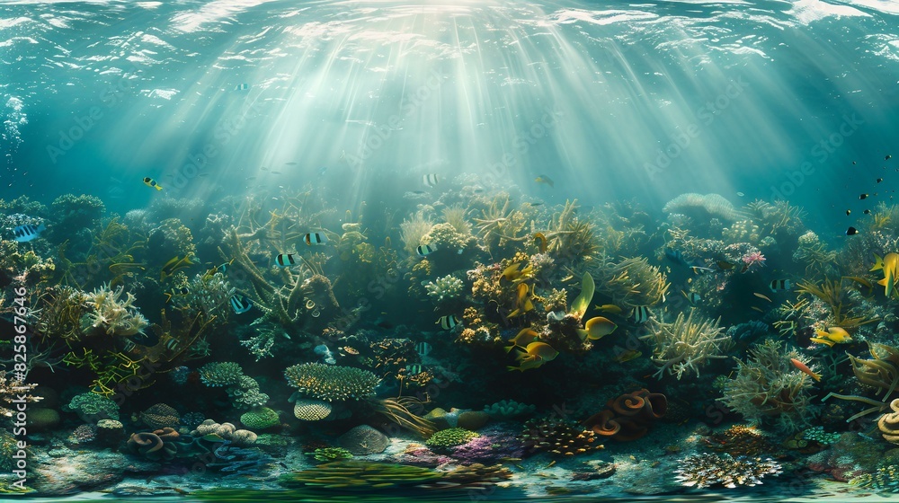 Obraz premium Immersive underwater tropical reef