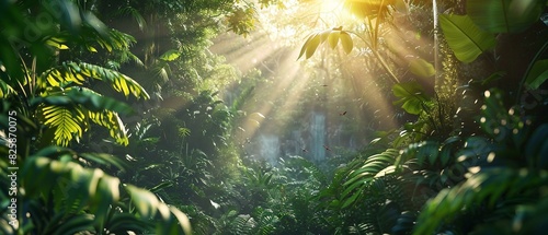 Photorealistic rainforest picture photo