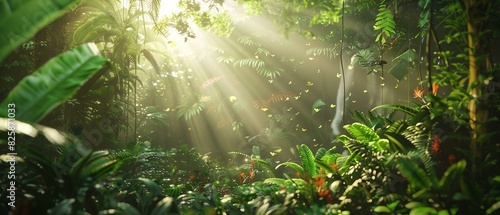Photorealistic rainforest photo