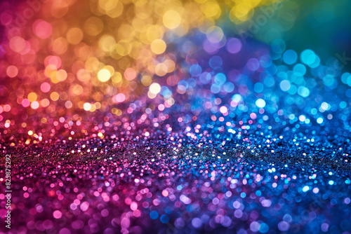 Colorful glitter texture for festive background. LGBT celebration concept. photo
