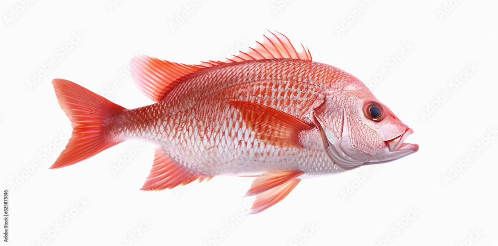 A Red snapper fish. A Red snapper fish.