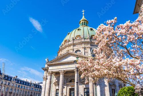 Photography Frederik's Church also known as The Marble Church in Copenhagen, Denmark