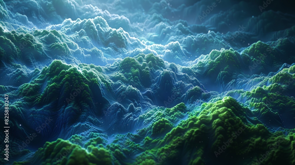 Fototapeta premium Green moss background in abstract style.