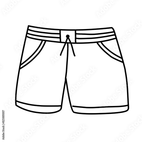 men's shorts line icon