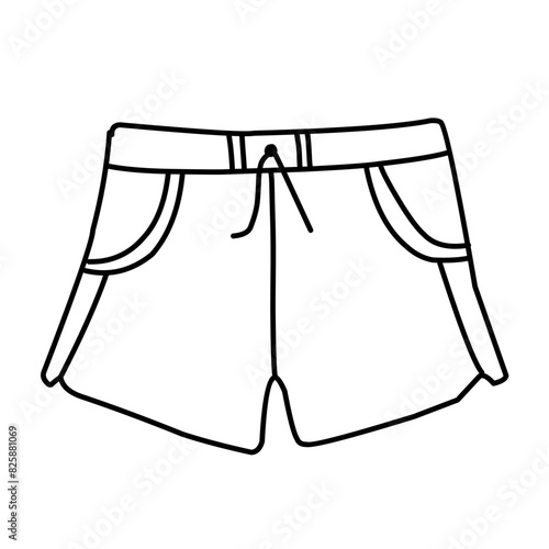 men's shorts line icon