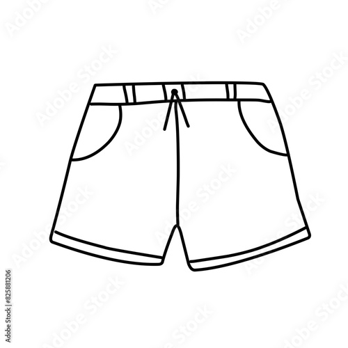 men's shorts line icon