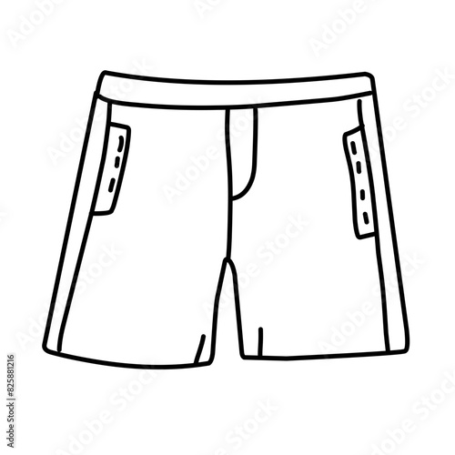 men's shorts line icon