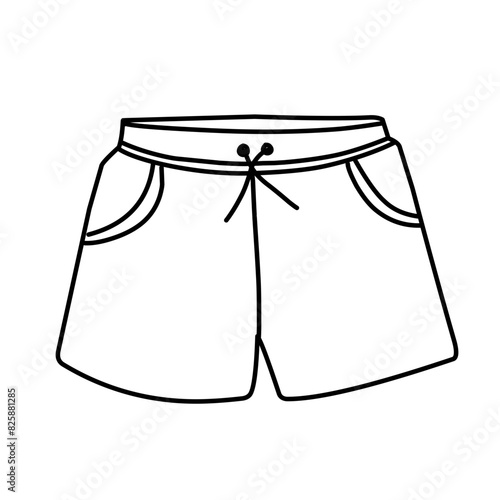 men's shorts line icon