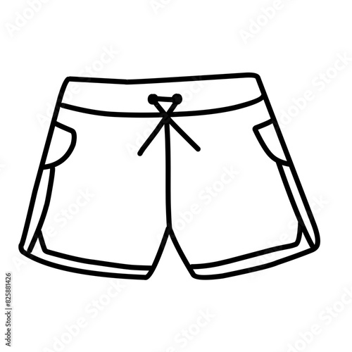men's shorts line icon