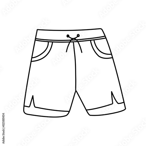 men's shorts line icon
