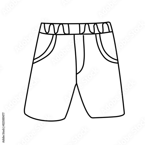 men's shorts line icon