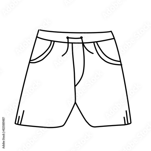 men's shorts line icon
