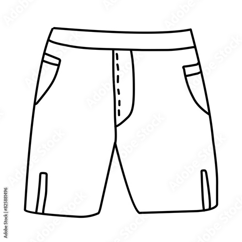men's shorts line icon
