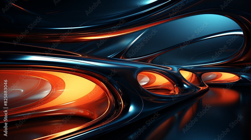 An artistic abstract composition with flowing lines and rounded polygons, blending organic shapes with modern, futuristic design elements. An artistic abstract composition with flowing lines and rounded polygons, blending organic shapes with modern, futuristic design elements.