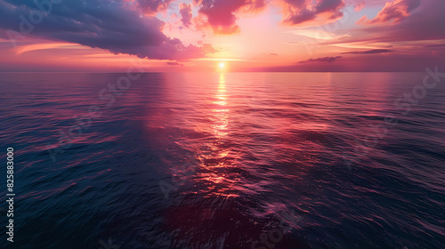 the ocean during sunset