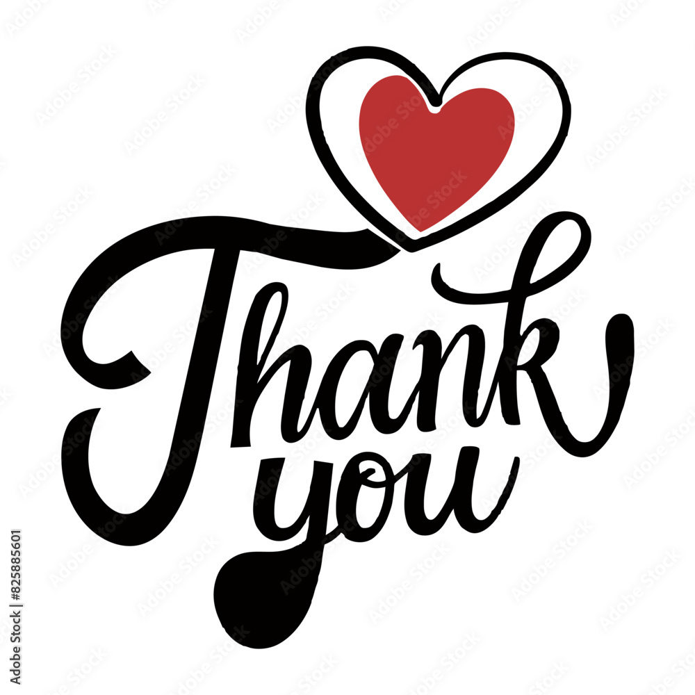thank you typography with red love shape vector , thank you with red heart typography vector design thank you typography with red love shape vector , thank you with red heart typography vector design