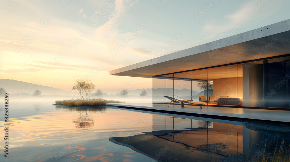 Serene Wellness Retreat Architecture: High Res Image of Unique Wellness Center Design Against Glossy Backdrop Photo Stock Concept Serene Wellness Retreat Architecture: High Res Image of Unique Wellness Center Design Against Glossy Backdrop Photo Stock Concept