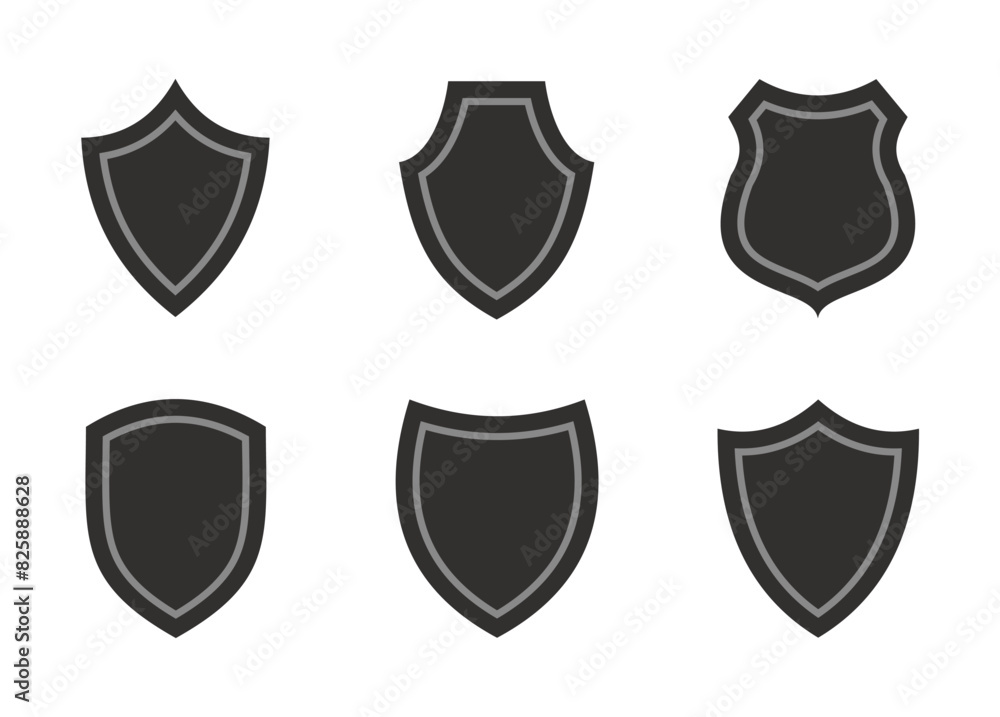 Shield icons set protect shield vector set shield security icons.