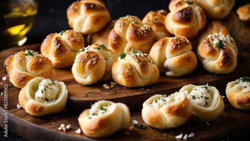 Garlic Bread with Melted Cheese and Herbs photo