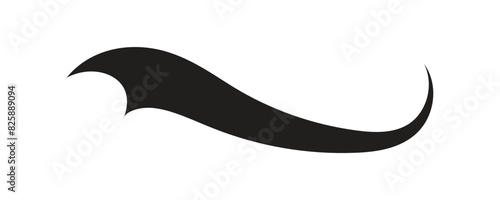 Swoosh, swash, text tail and underline vector isolated with white background.