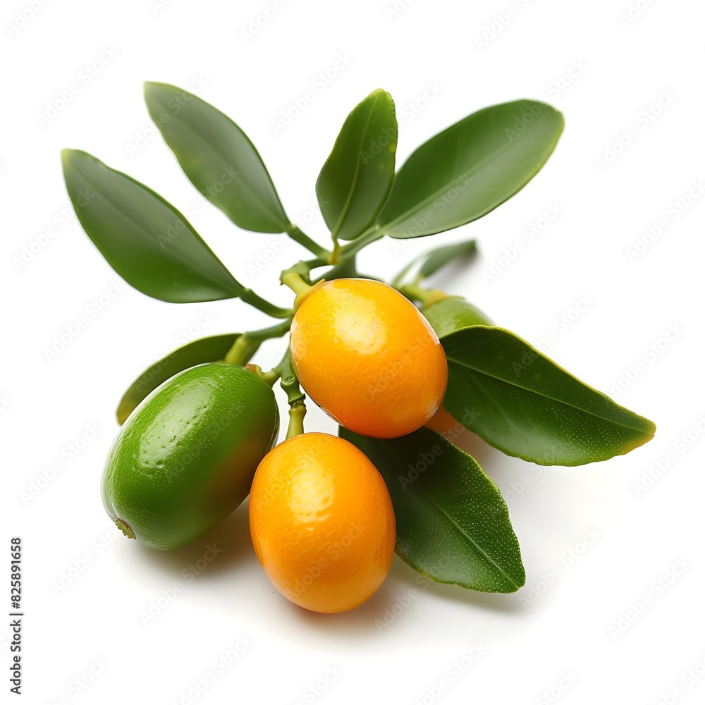 kumquat on white background kumquat on white background