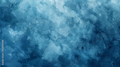 Soft watercolor blue texture, perfect for soothing or wellnessrelated backgrounds photo