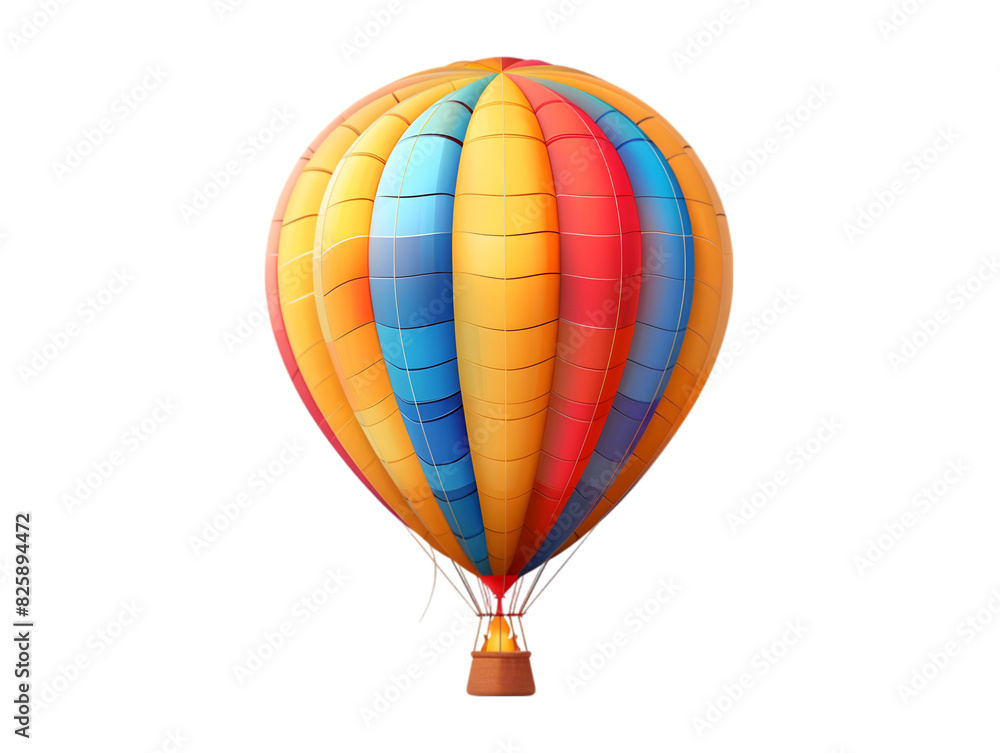 Fototapeta premium Hot air Ballon isolated on transparent background.